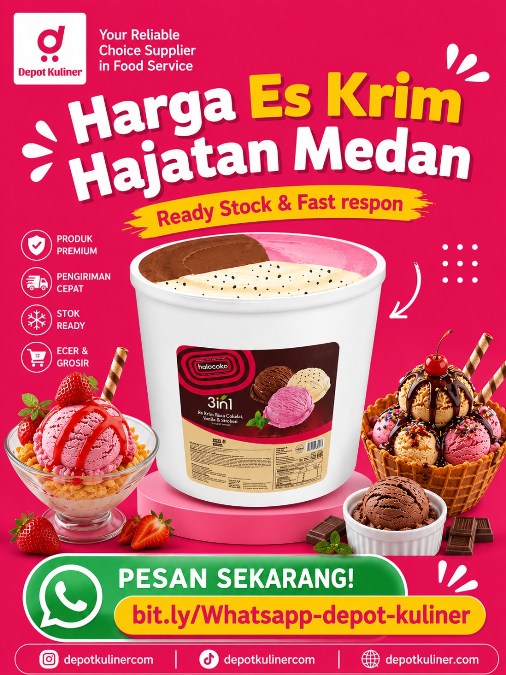 Harga Es Krim Hajatan Medan