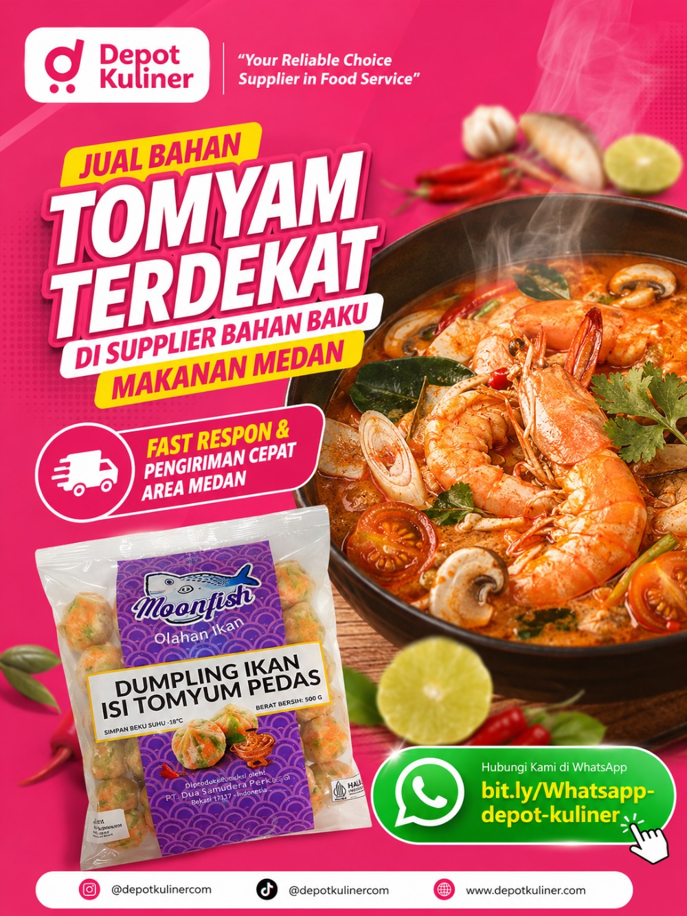 Jual Bahan Tomyam Terdekat Di Supplier Bahan Baku Makanan Medan