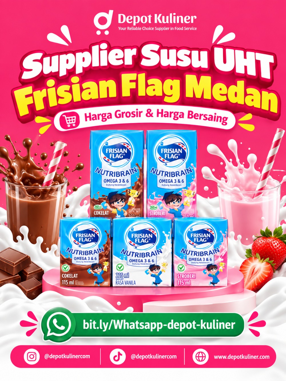 Supplier Susu UHT Frisian Flag Medan