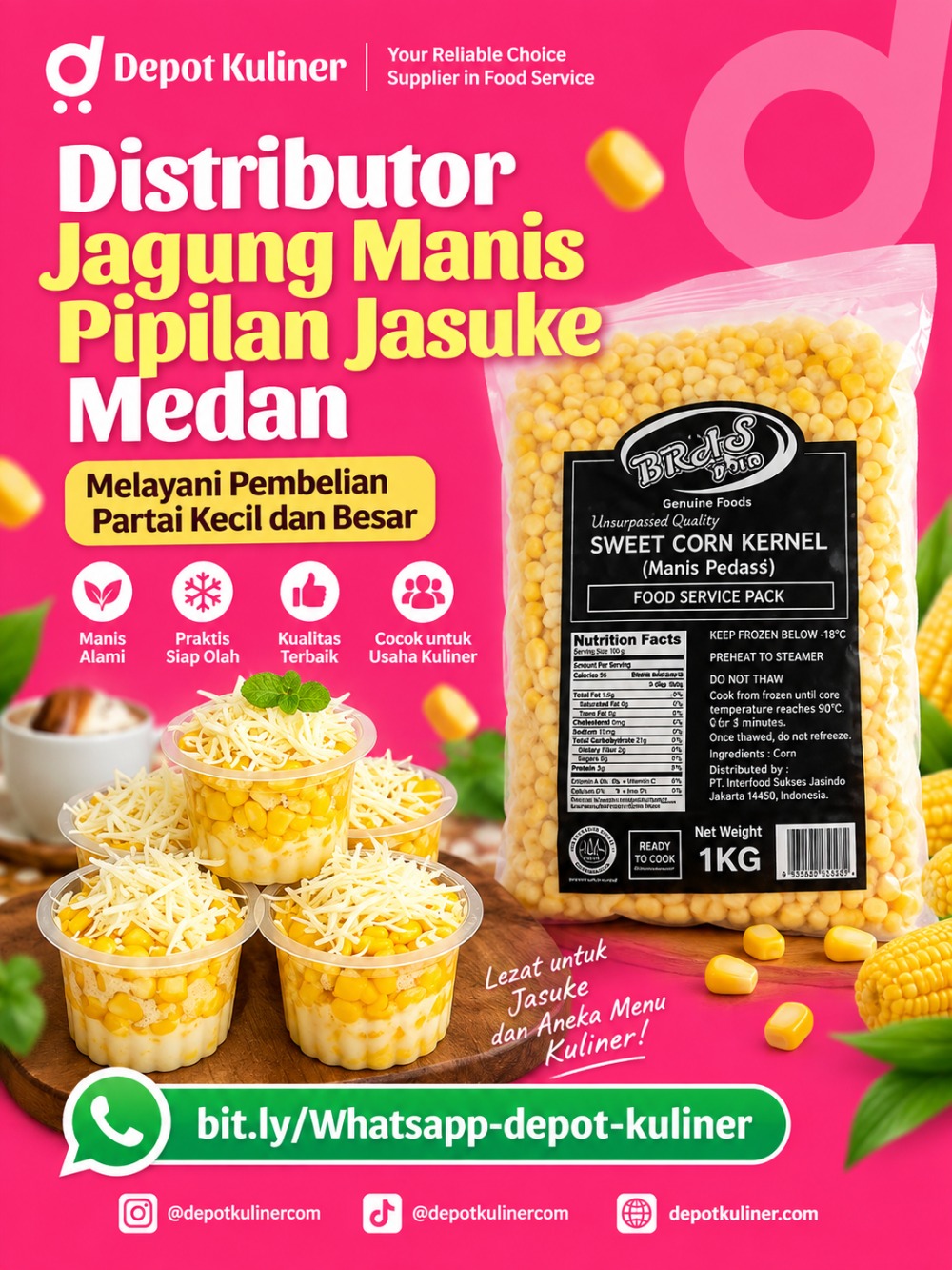 Distributor Jagung Manis Pipilan Jasuke Medan