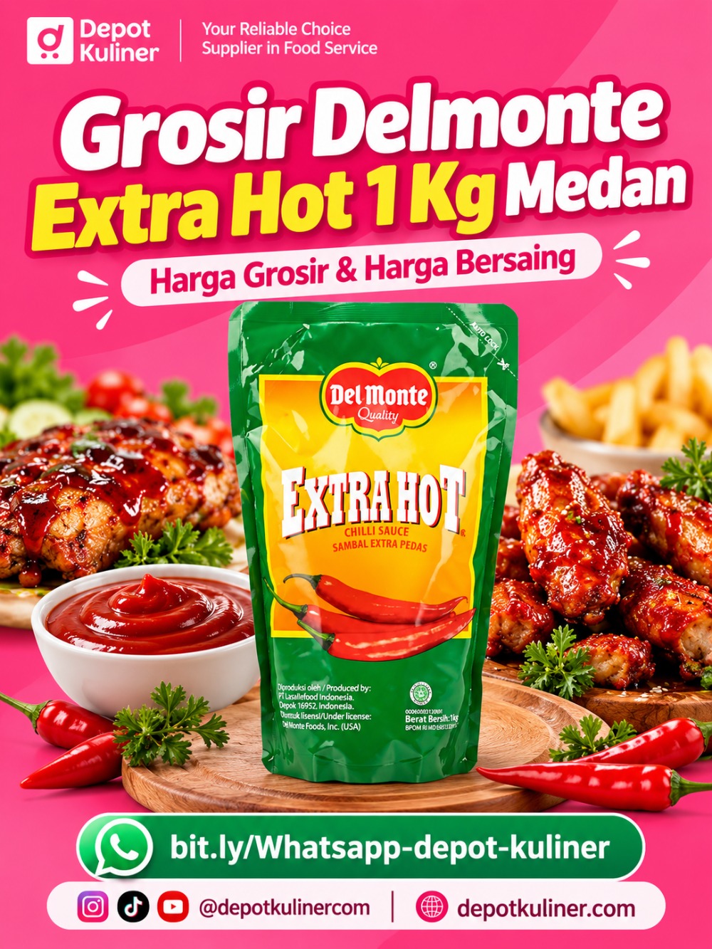 Grosir Delmonte Extra Hot 1 Kg Medan