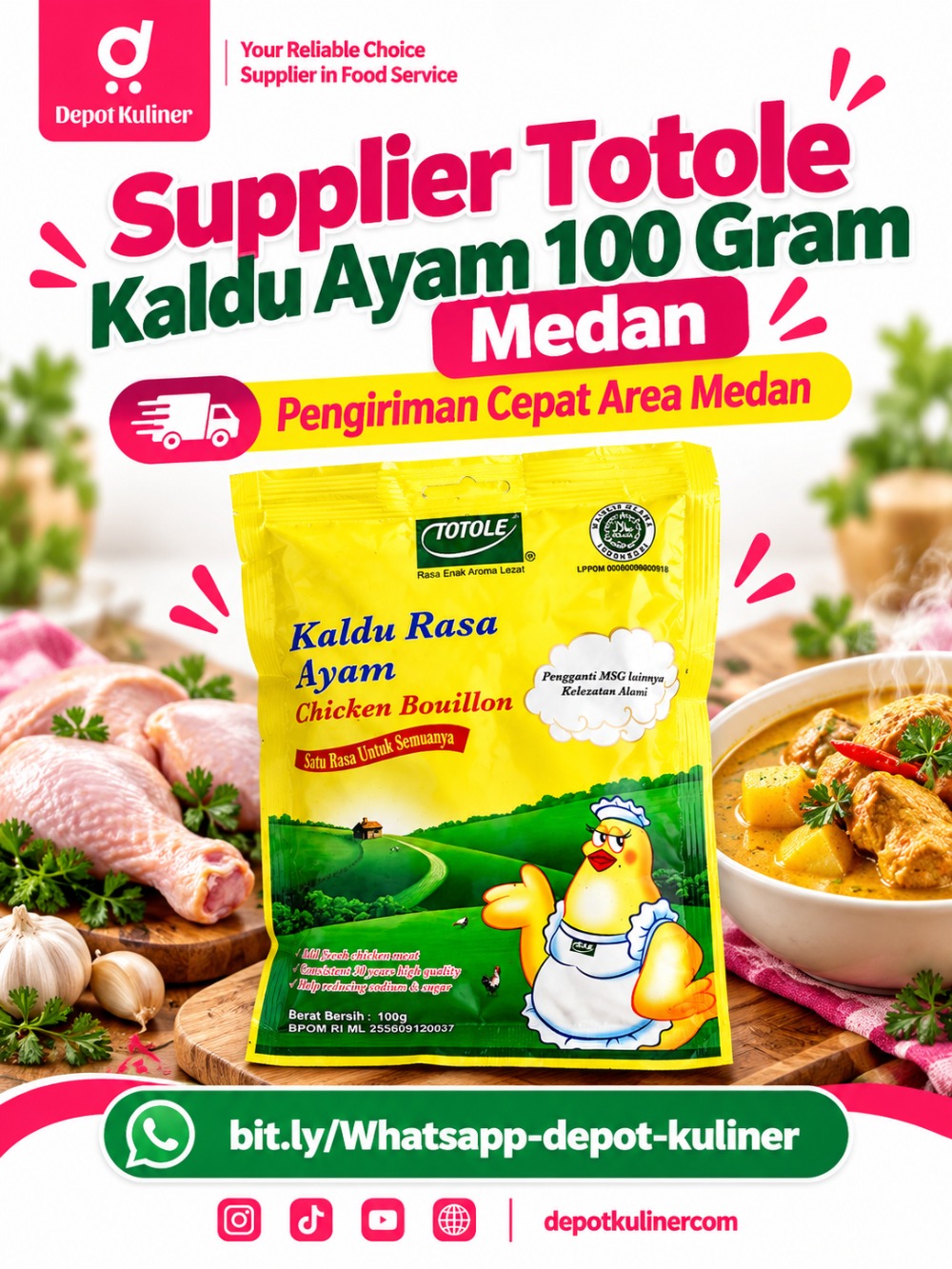Supplier Totole Kaldu Ayam 100 Gram Medan