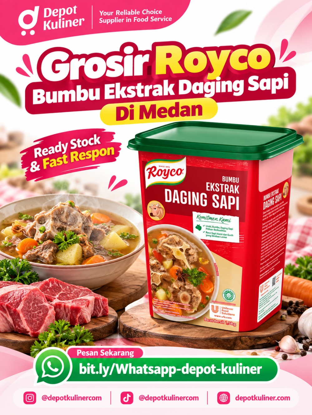 Grosir Royco Bumbu Ekstrak Daging Sapi Di Medan