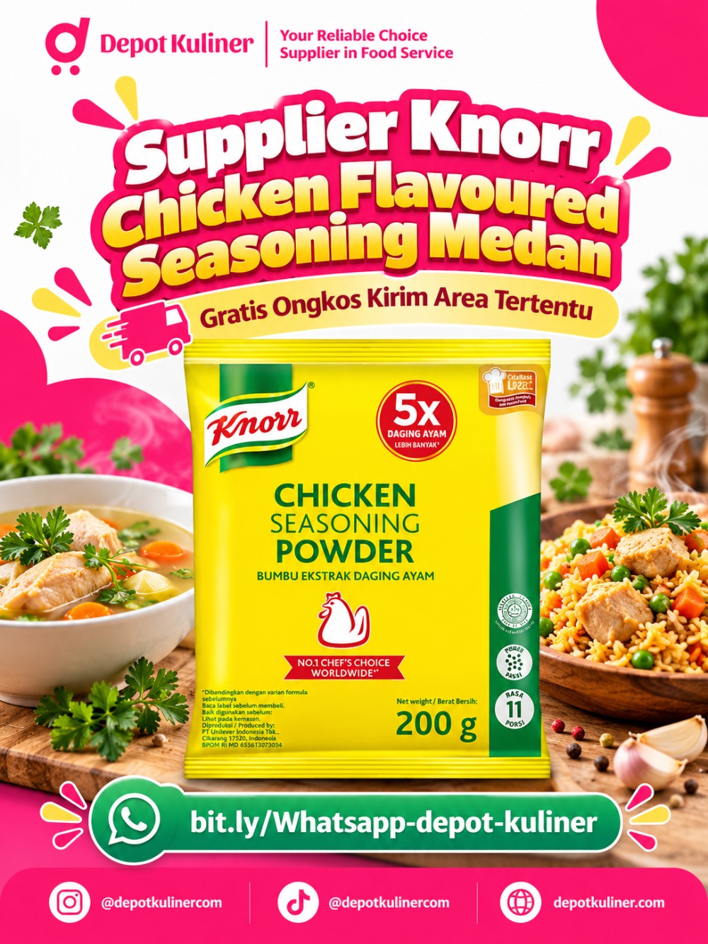 Supplier Knorr Chicken Flavoured Seasoning Medan