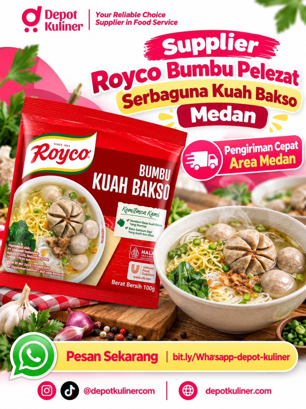 Supplier Royco Bumbu Pelezat Serbaguna Kuah Bakso Medan
