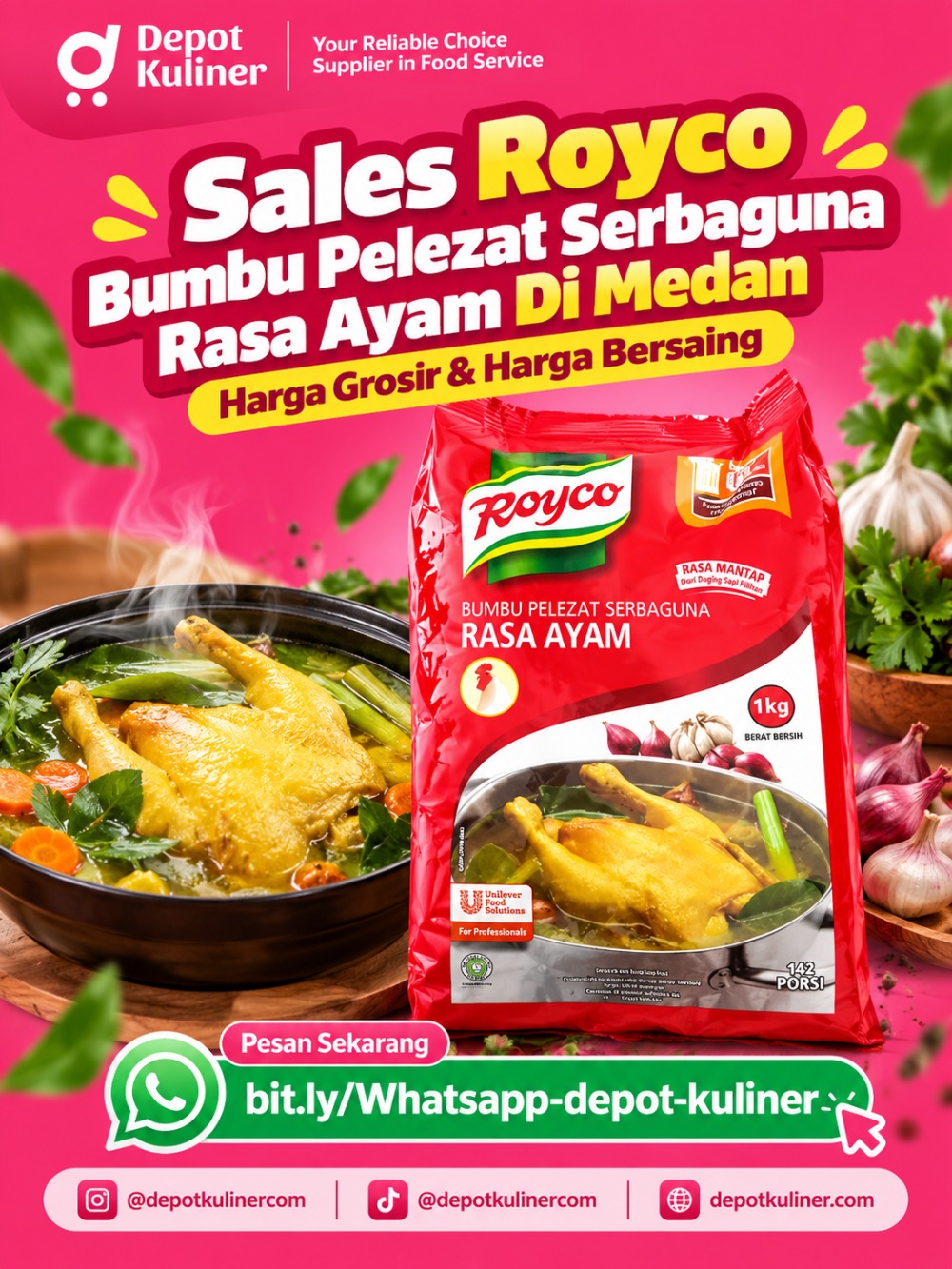 Sales Royco Bumbu Pelezat Serbaguna Rasa Ayam Di Medan