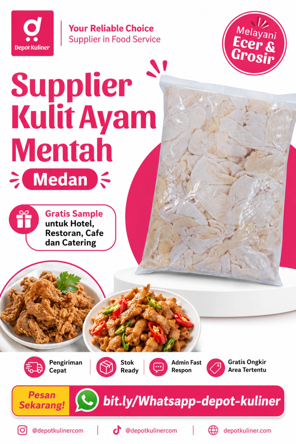 Supplier Kulit Ayam Mentah Medan
