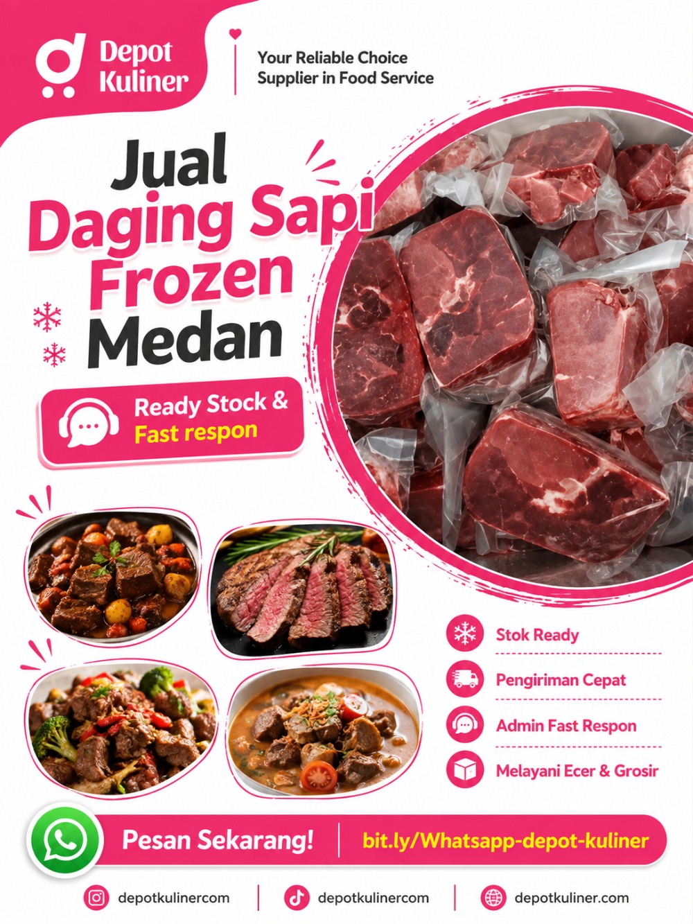 Jual Daging Sapi Frozen Medan