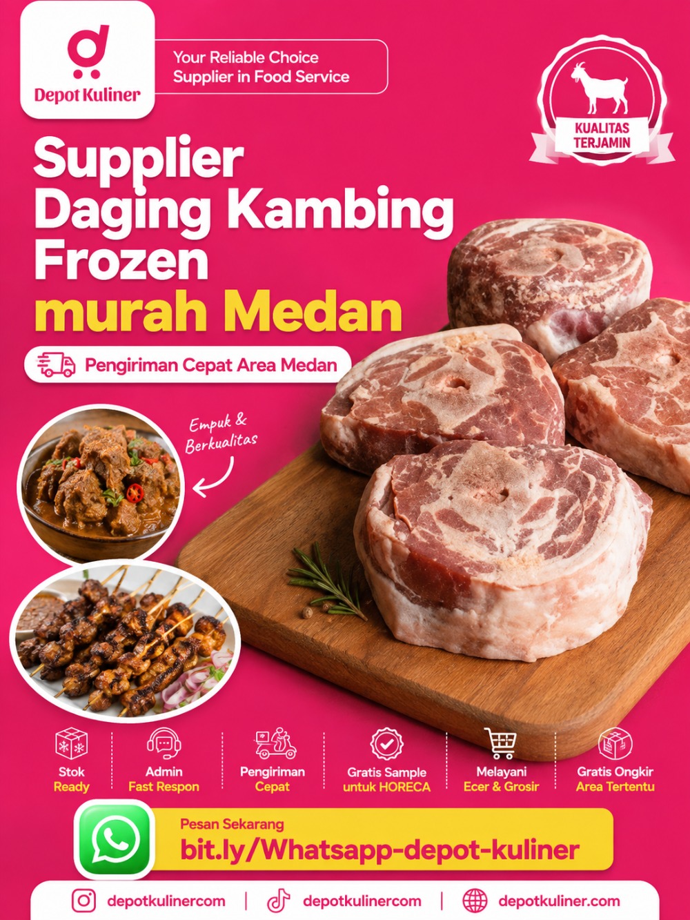 Supplier Daging Kambing Frozen Murah Medan