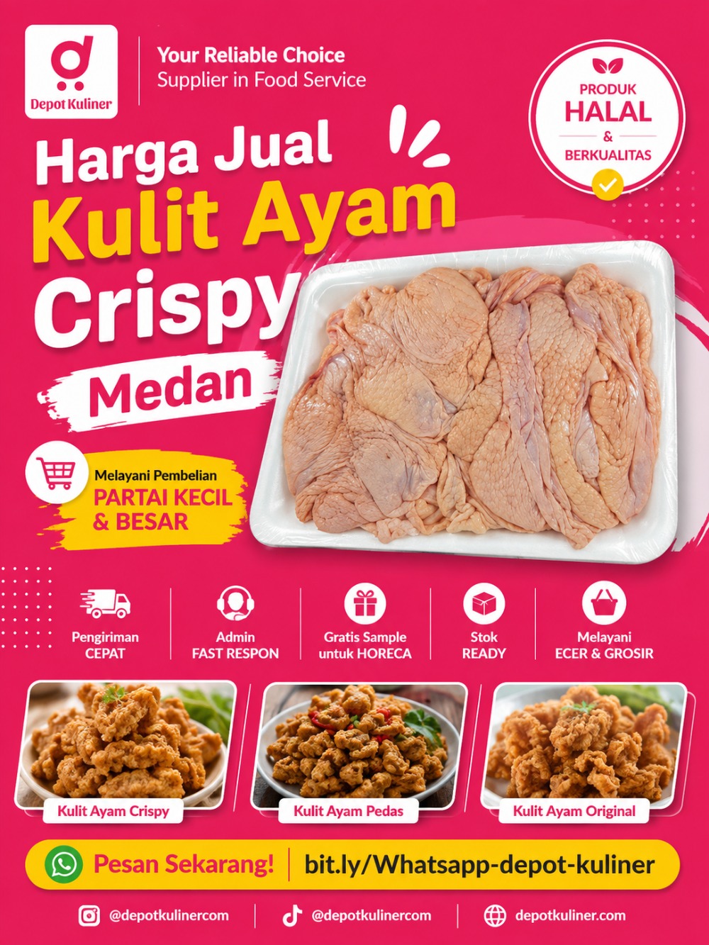 Harga Jual Kulit Ayam Crispy Medan