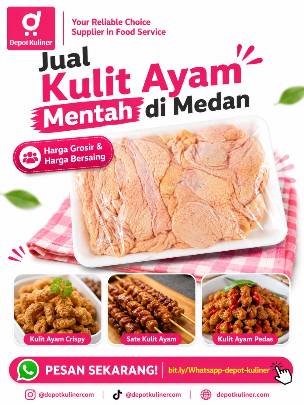 Jual Kulit Ayam Mentah di Medan