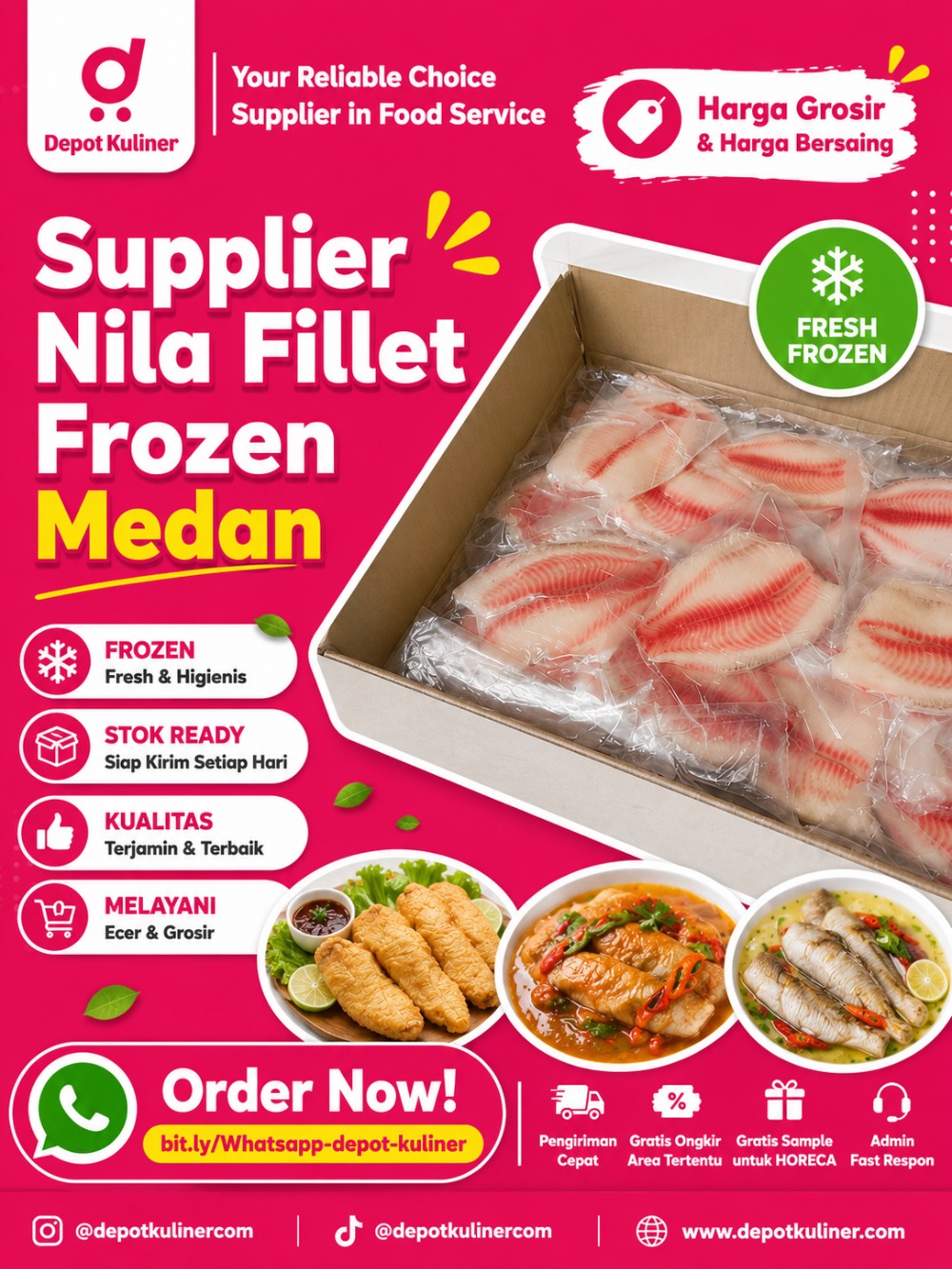 Supplier Nila Fillet Frozen Medan