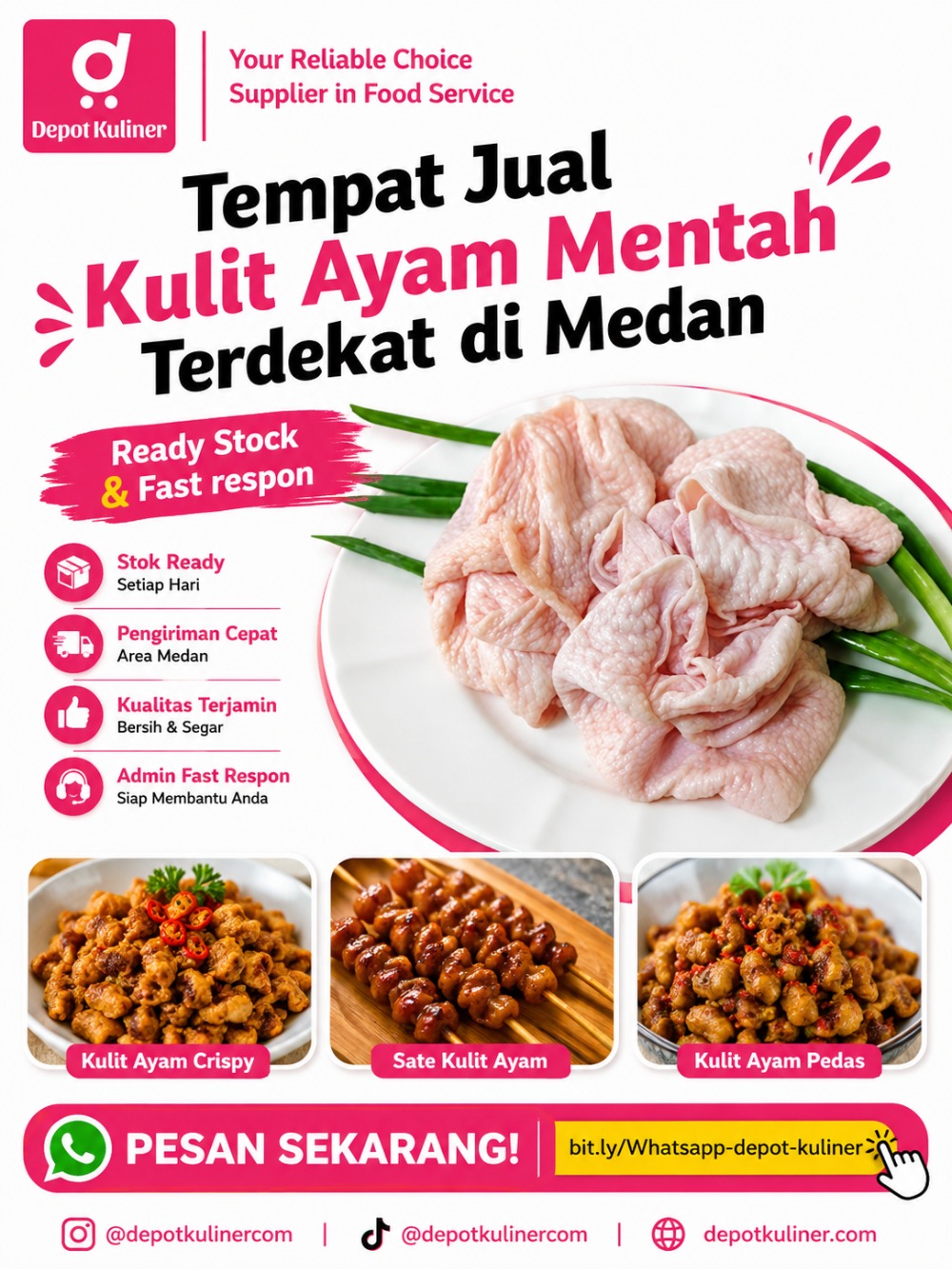 Tempat Jual Kulit Ayam Mentah Terdekat di Medan