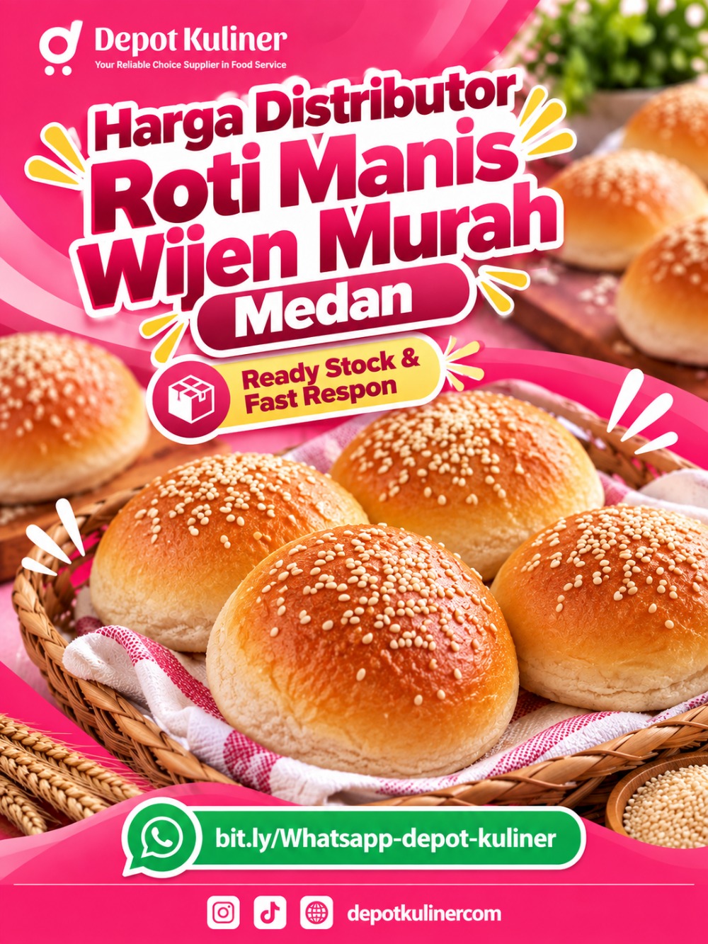 Harga Distributor Roti Manis Wijen Murah Medan