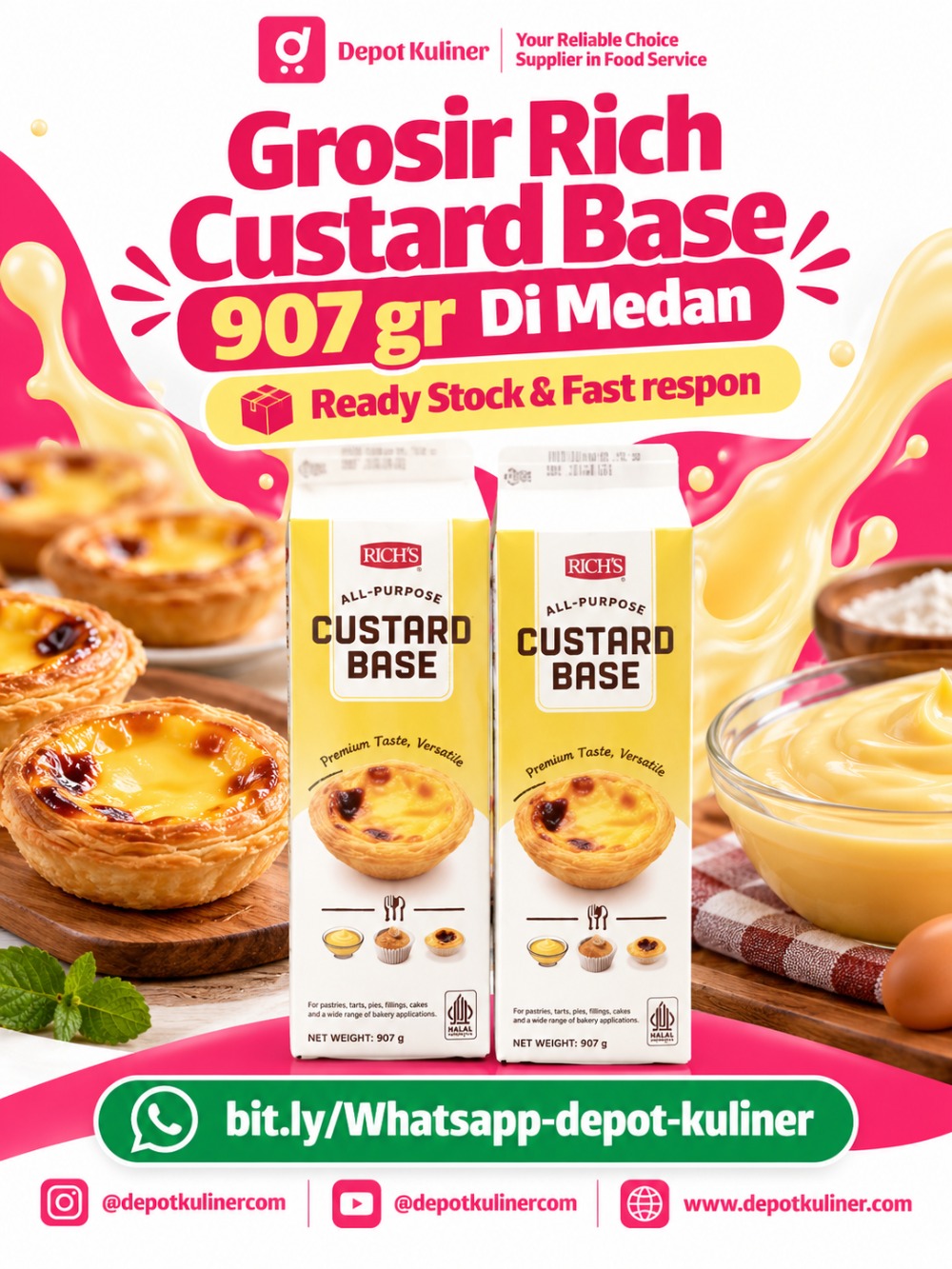 Grosir Rich Custard Base 907 gr Di Medan