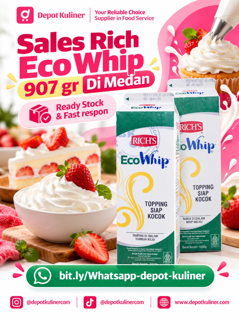 Sales Rich Eco Whip 907 gr Di Medan