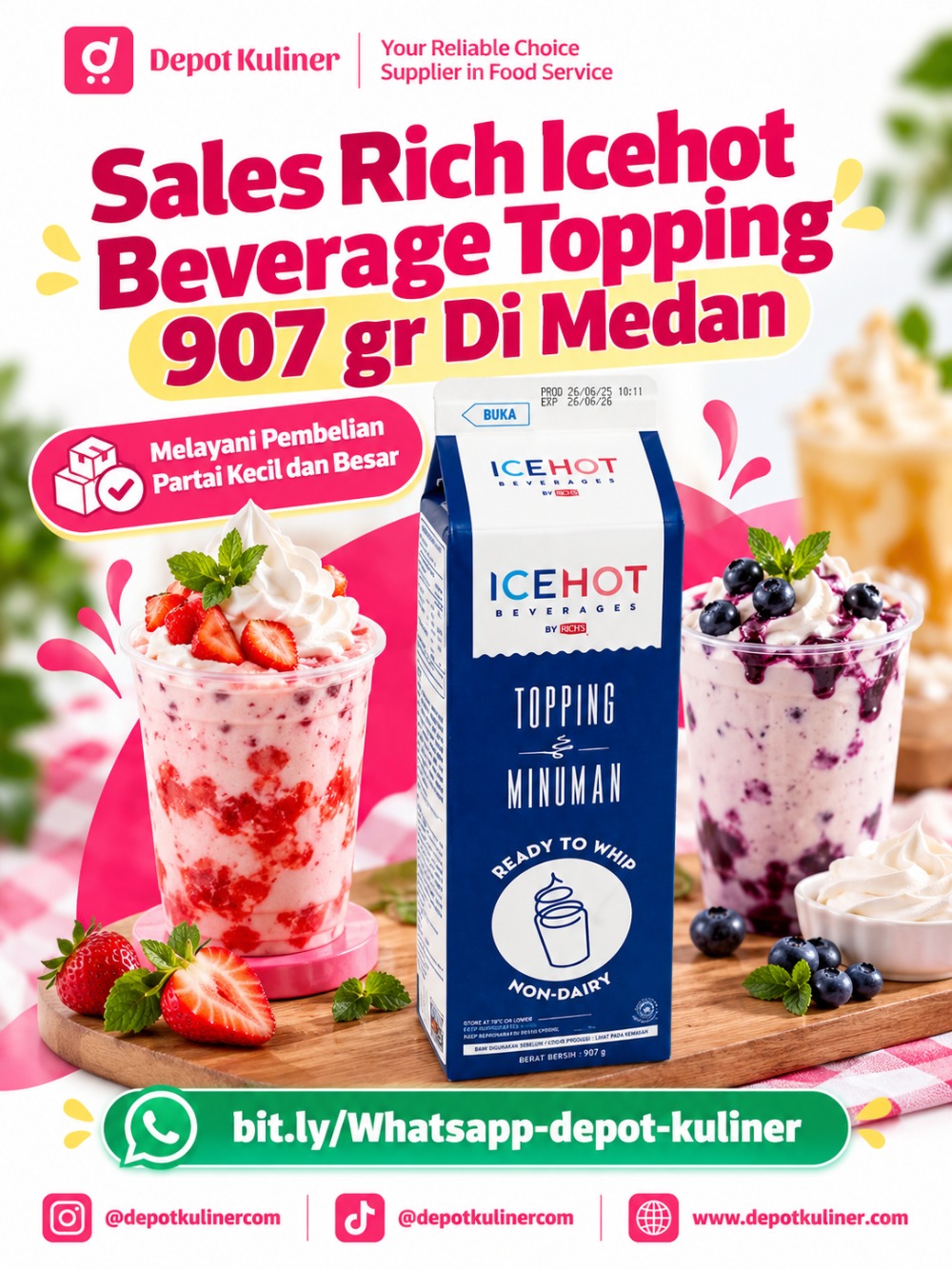 Sales Rich Icehot Beverage Topping 907 gr Di Medan