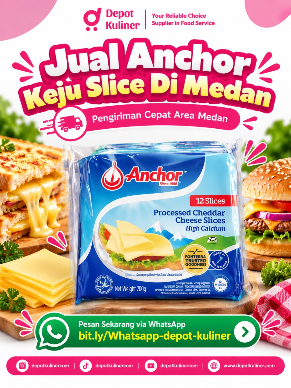 Jual Anchor Keju Slice Di Medan