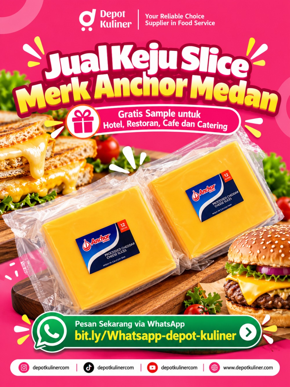 Jual Keju Slice Merk Anchor Medan