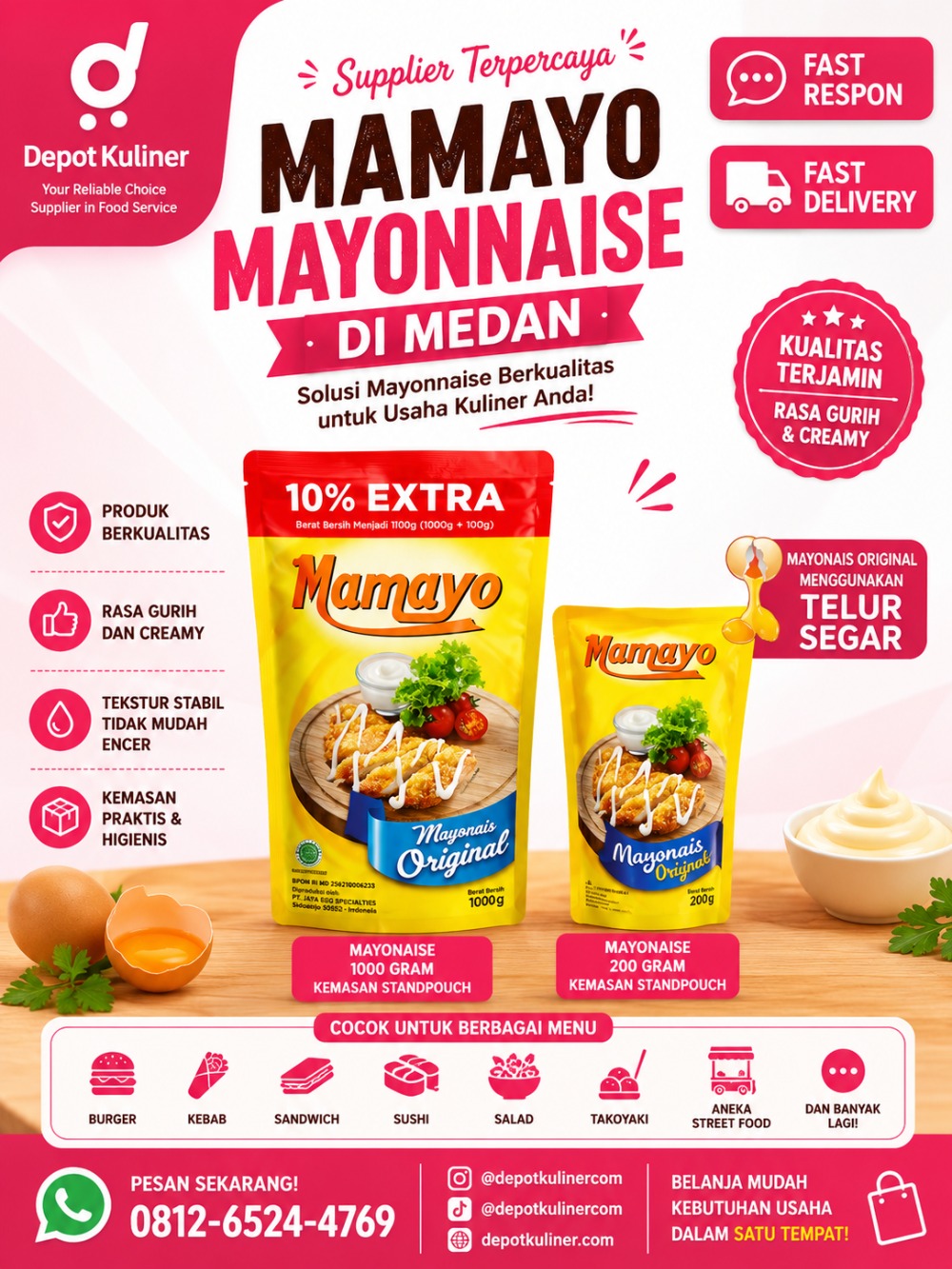 WA: 0812-6524-4769 Supplier Mamayo Mayonnaise Medan
