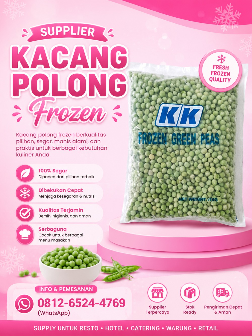 Supplier Kacang Polong Frozen Medan