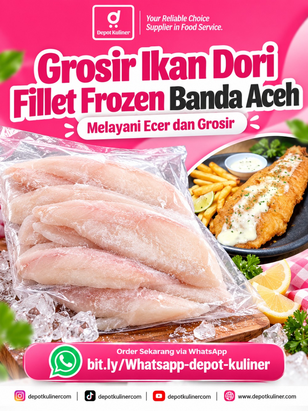 Grosir Ikan Dori Fillet Frozen Banda Aceh