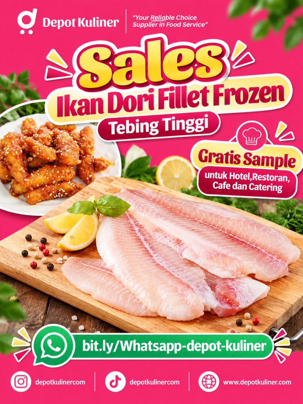 Sales Ikan Dori Fillet Frozen Tebing Tinggi