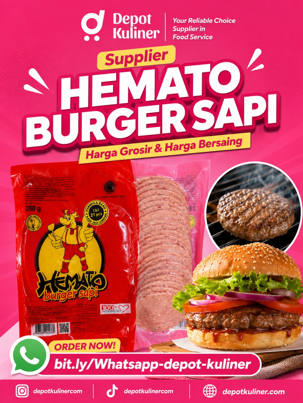 Supplier Hemato Burger Sapi