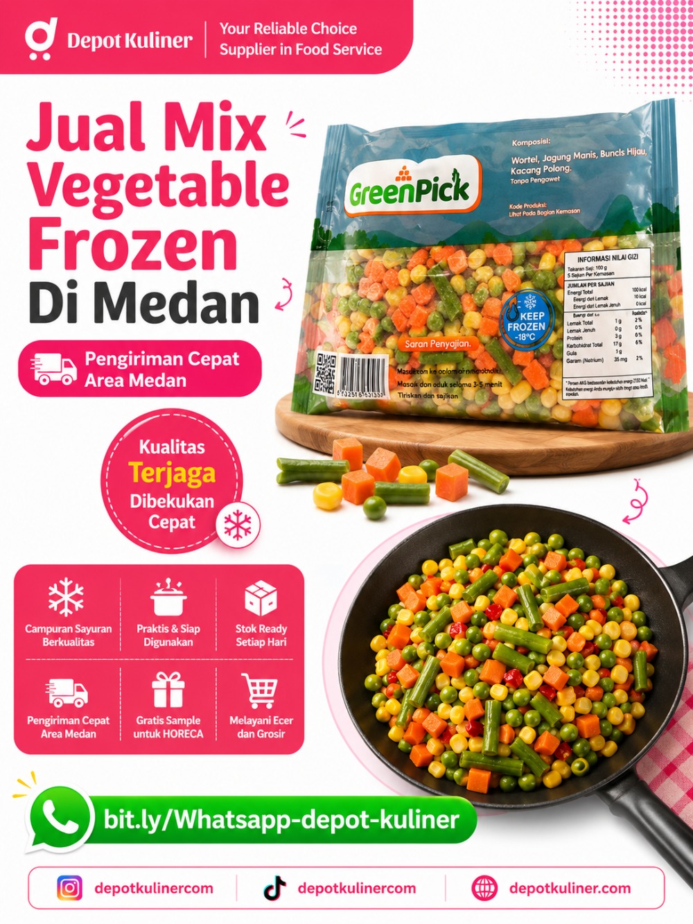 Jual Mix Vegetable Frozen Di Medan