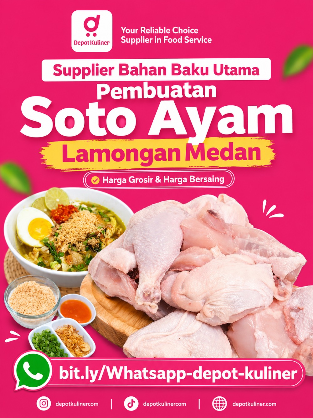 Supplier Bahan Baku Utama Pembuatan Soto Ayam Lamongan Medan