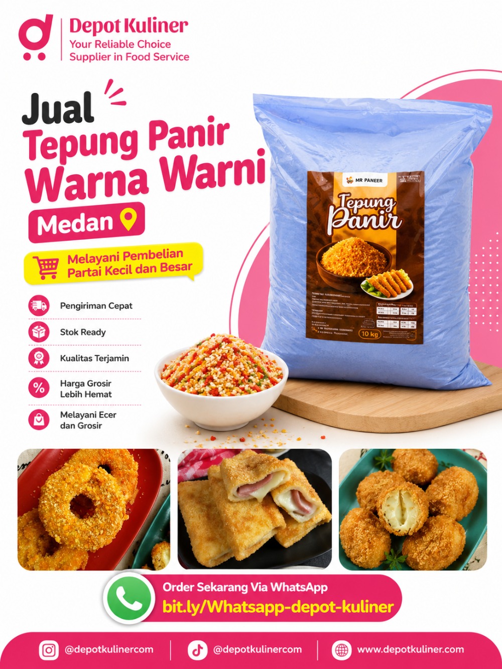 Jual Tepung Panir Warna Warni Medan