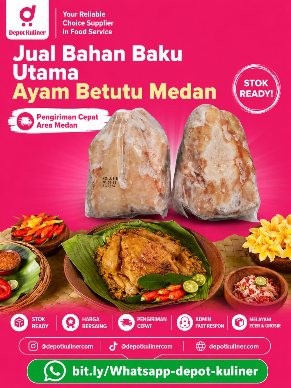 Jual Bahan Baku Utama Ayam Betutu Medan