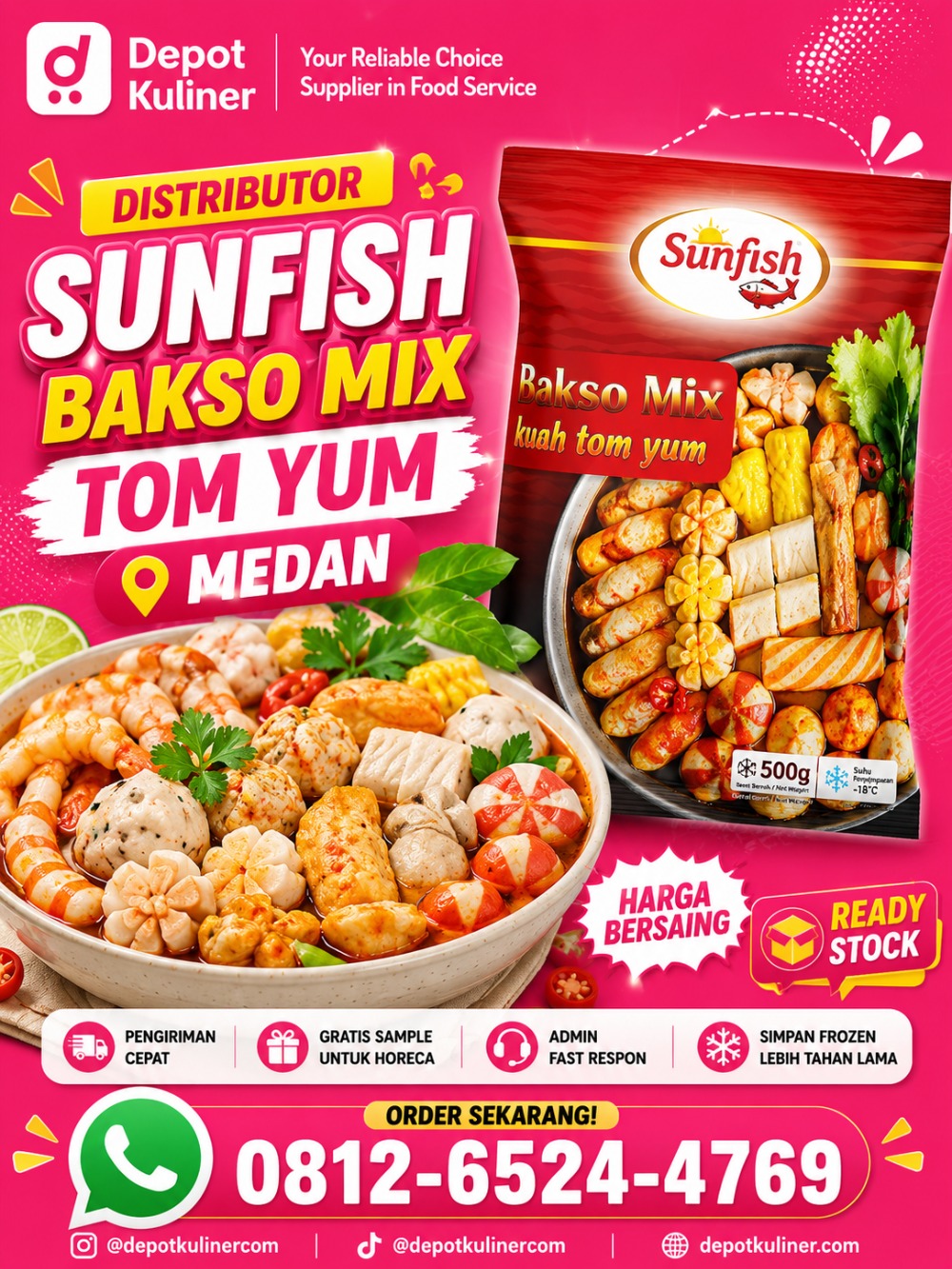 Distributor Sunfish Bakso Mix Tom Yum Medan