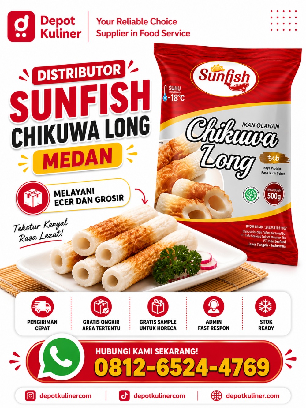 Distributor Sunfish Chikuwa Long Medan