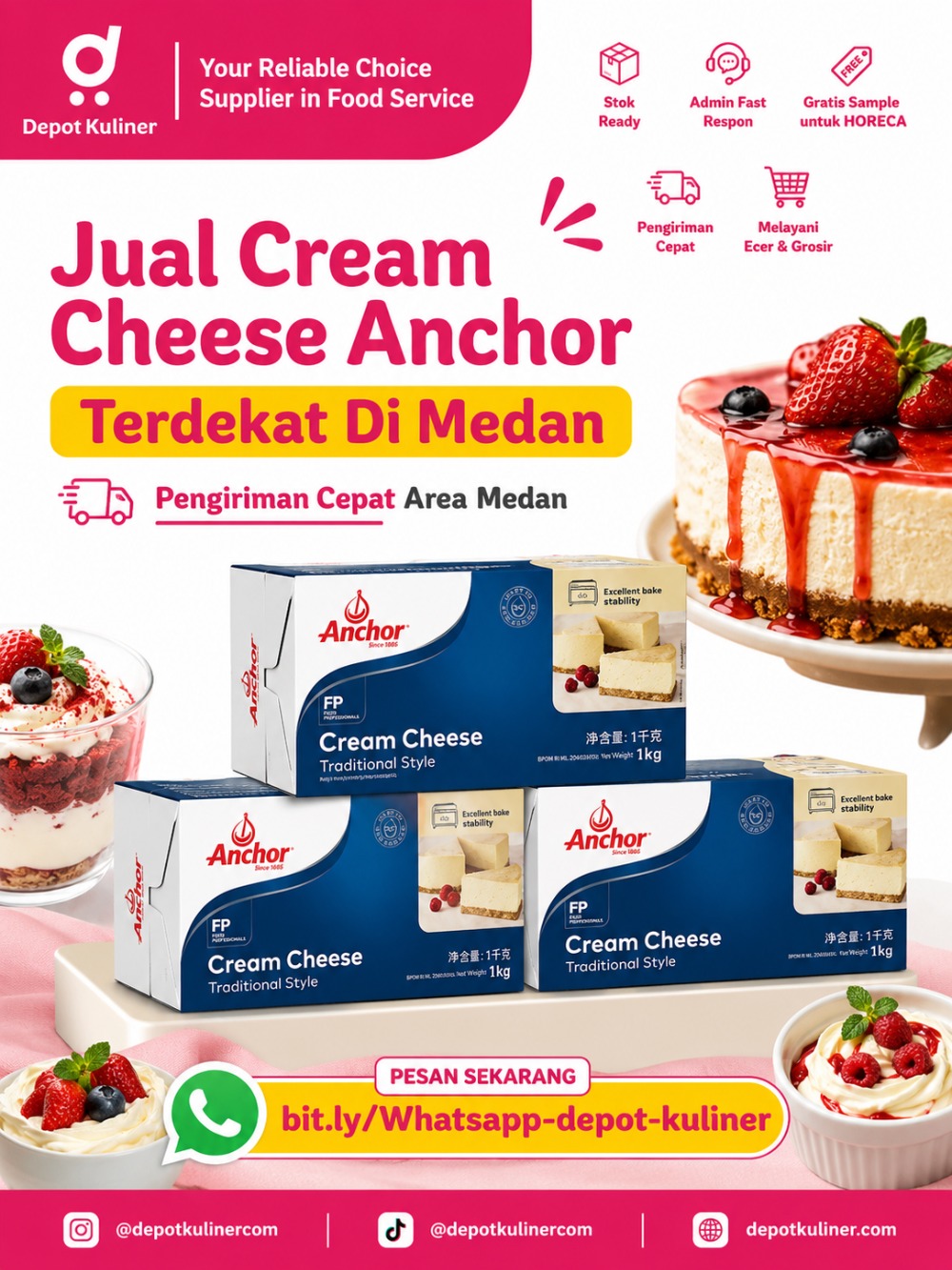 Jual Cream Cheese Anchor Terdekat Di Medan