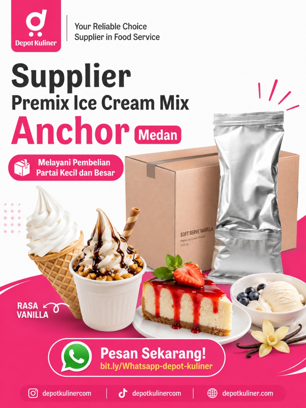 Supplier Premix Ice Cream Mix  Anchor Medan