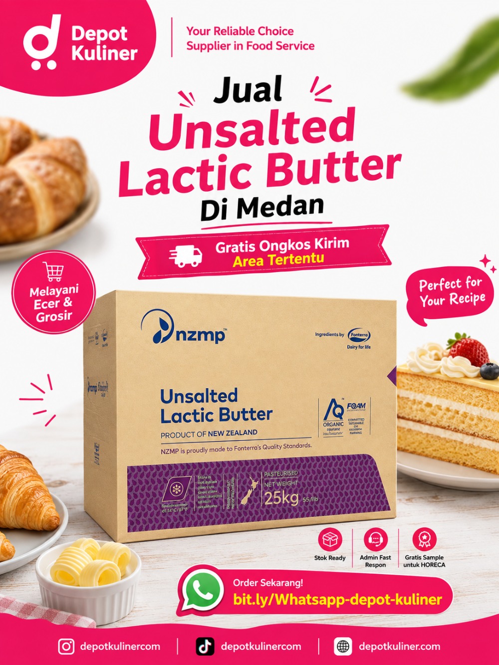 Jual Unsalted Lactic Butter Di Medan