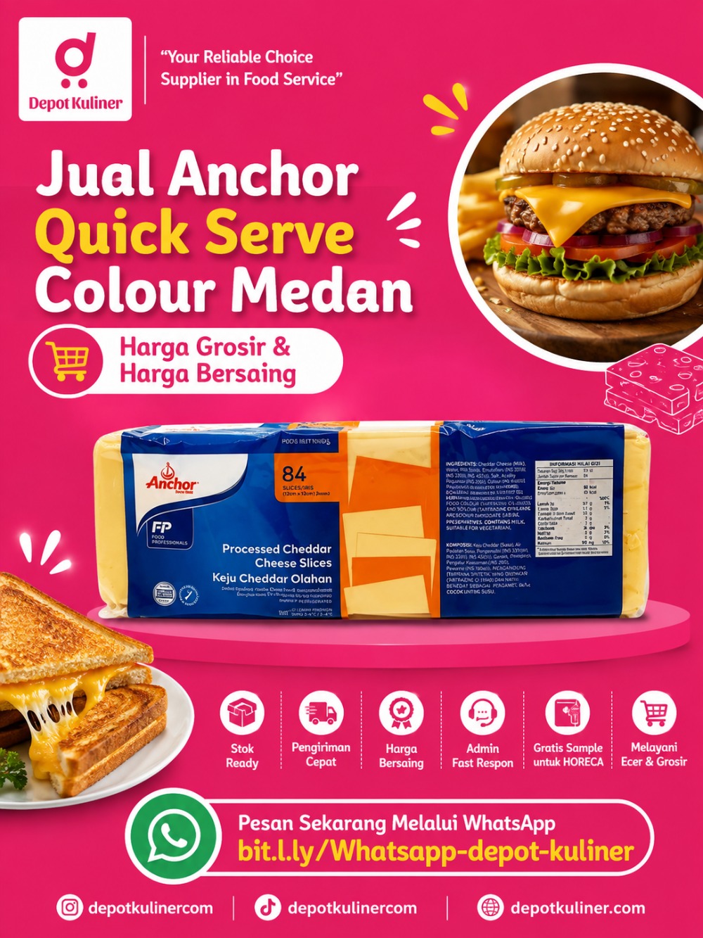 Jual Anchor Quick Serve Colour Medan