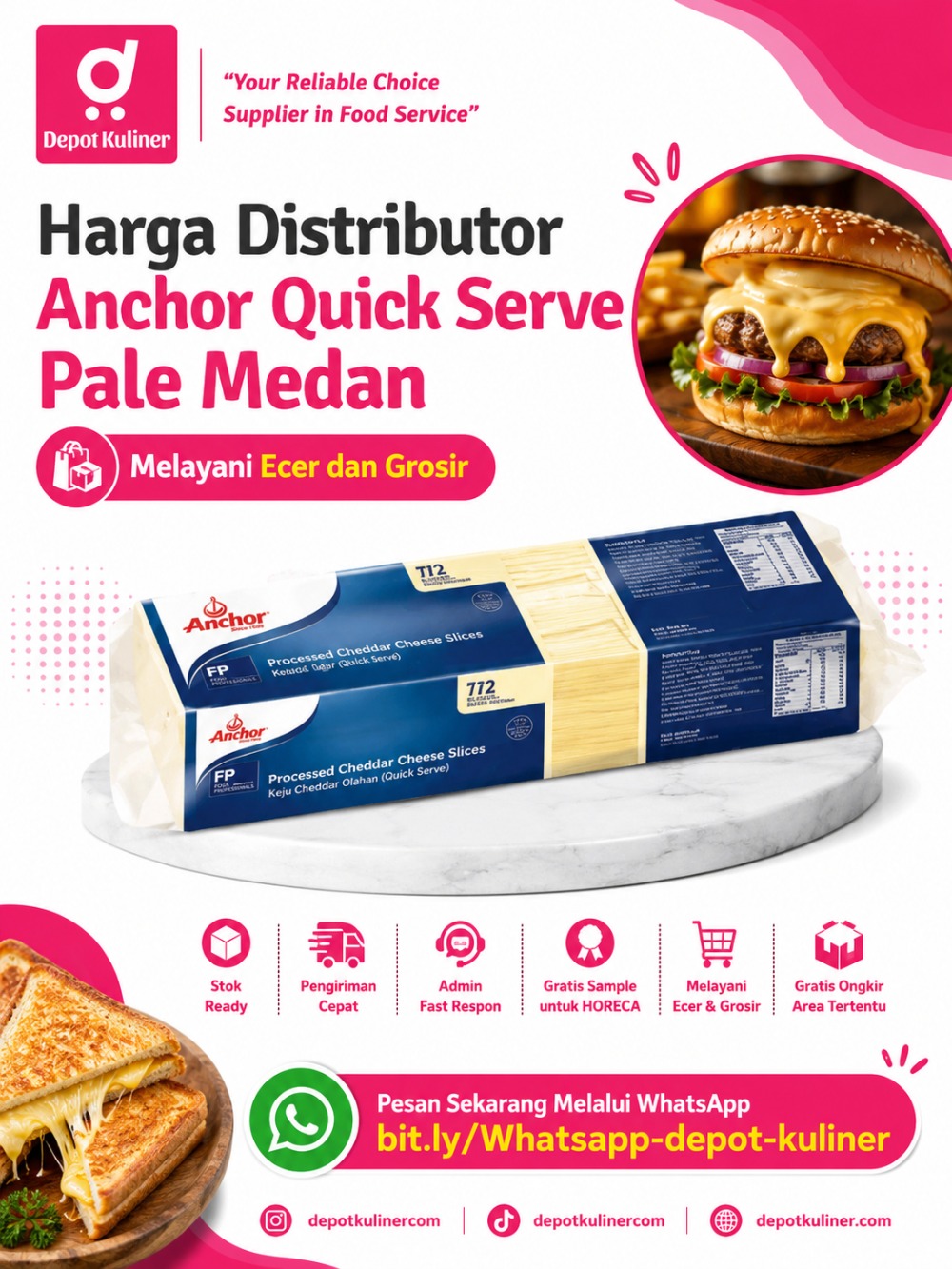 Harga Distributor Anchor Quick Serve Pale Medan