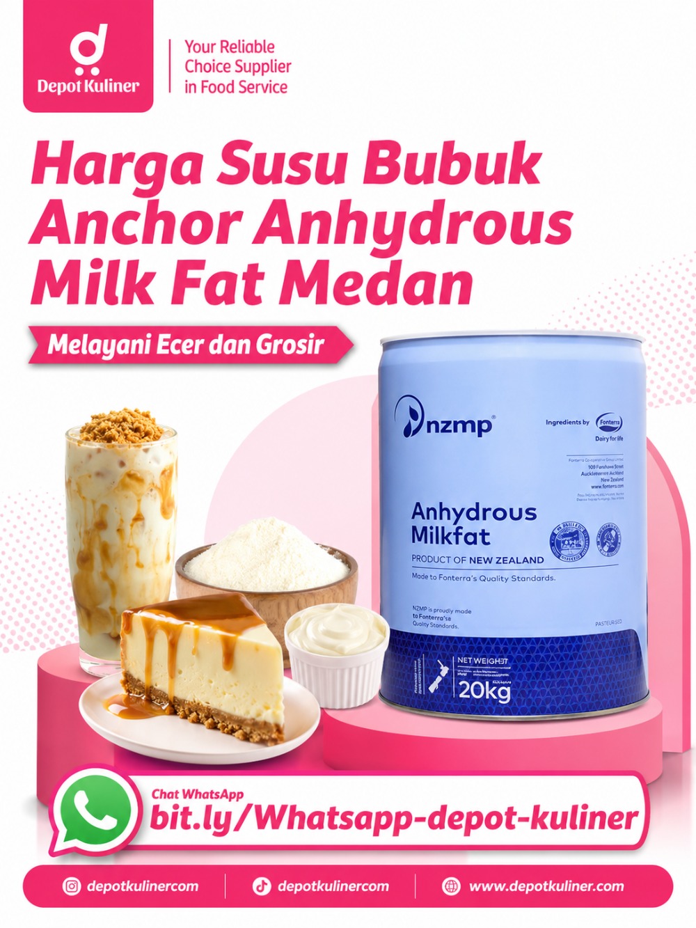 Harga Susu Bubuk Anchor Anhydrous Milk Fat Medan