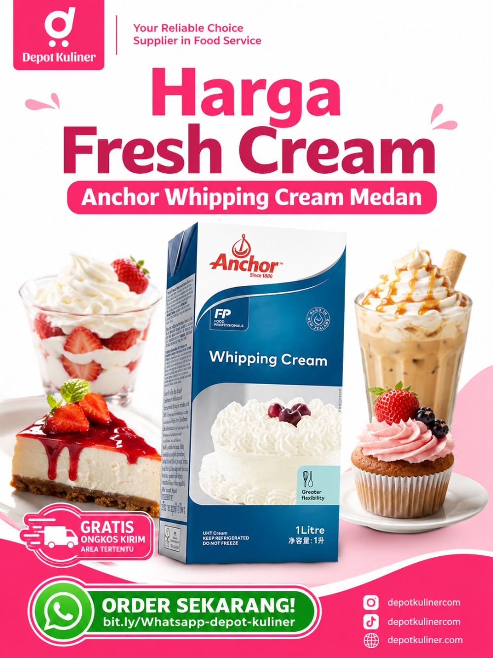 Harga Fresh Cream Anchor Whipping Cream Medan