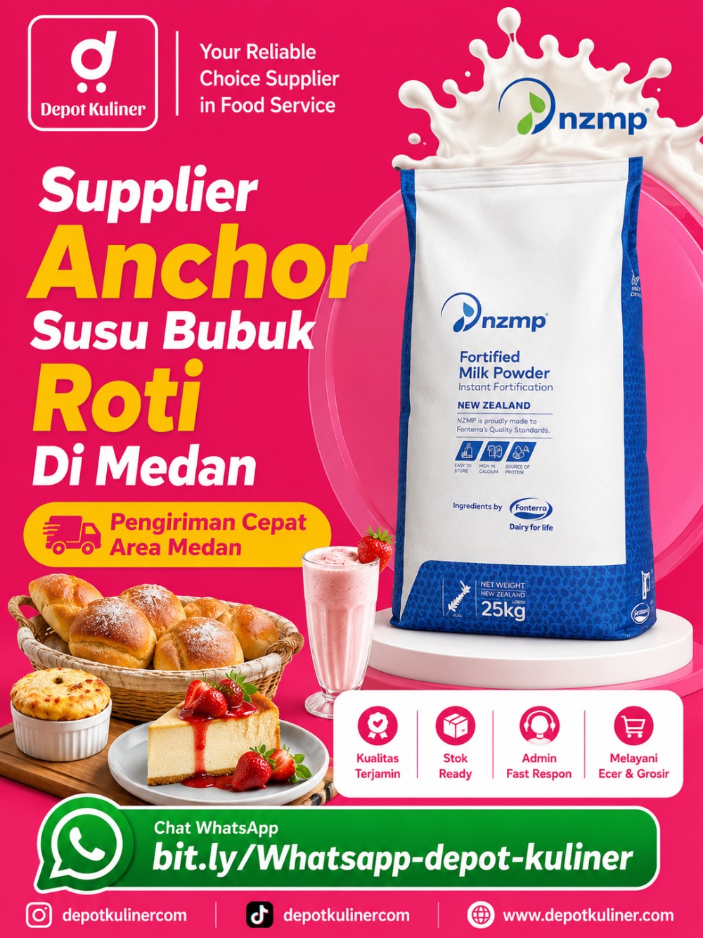 Supplier Anchor Susu Bubuk Roti Di Medan
