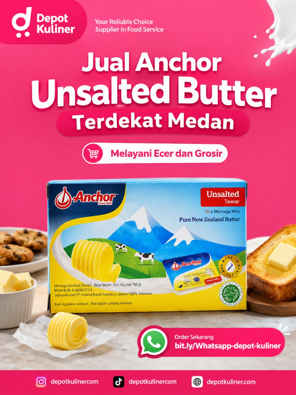 Jual Anchor Unsalted Butter Terdekat Medan