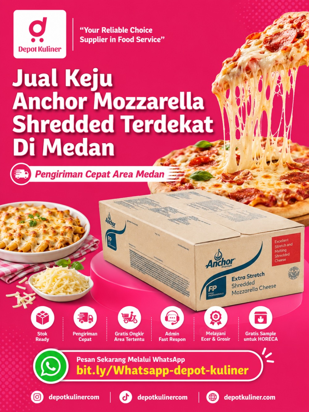 Jual Keju Anchor Mozzarella Shredded Terdekat Di Medan