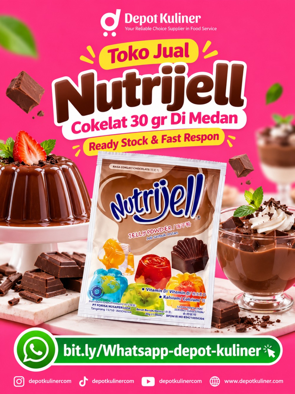 Toko Jual Nutrijell Cokelat 30 gr Di Medan
