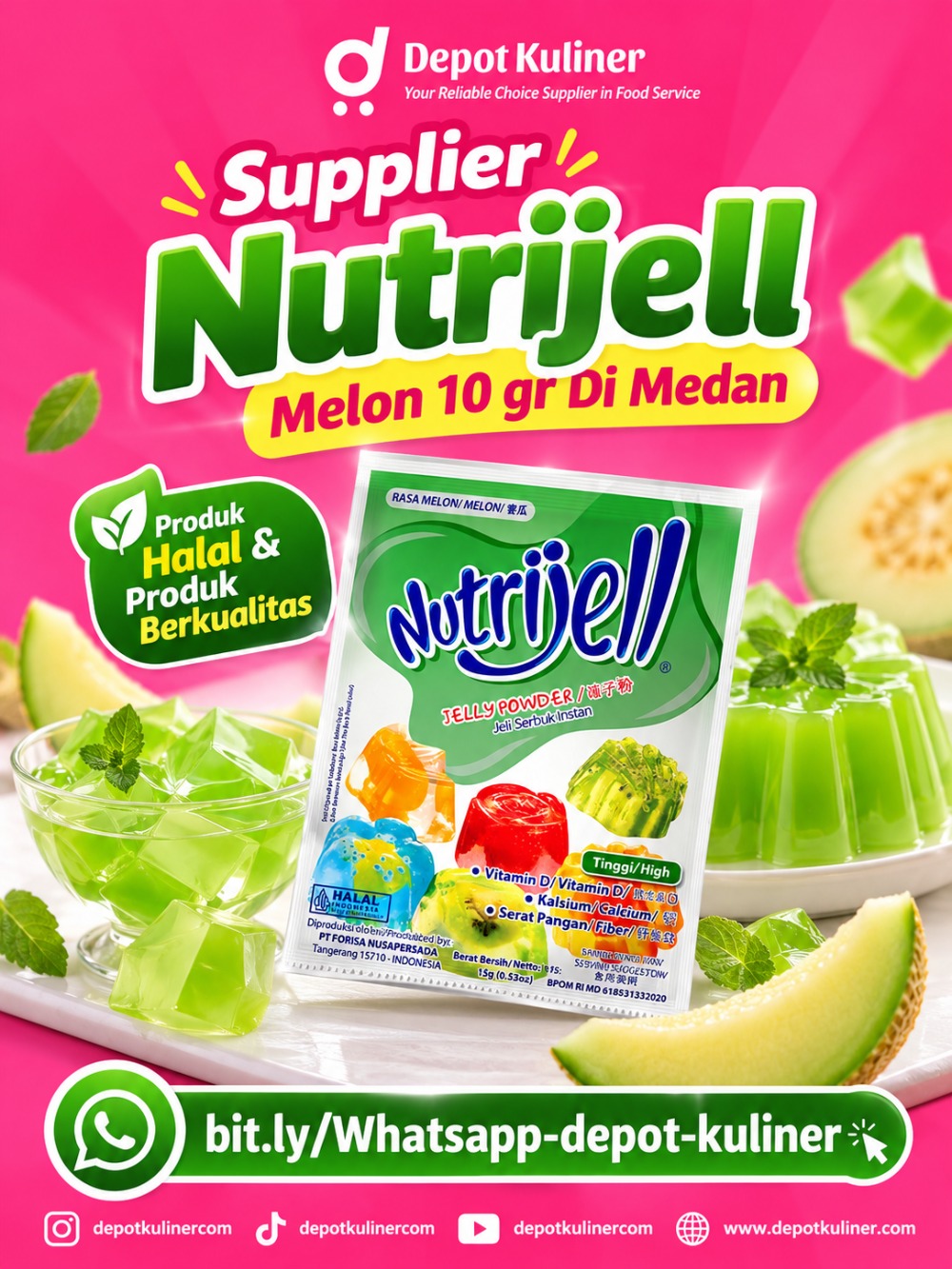 Supplier Nutrijell Melon 10 gr Di Medan