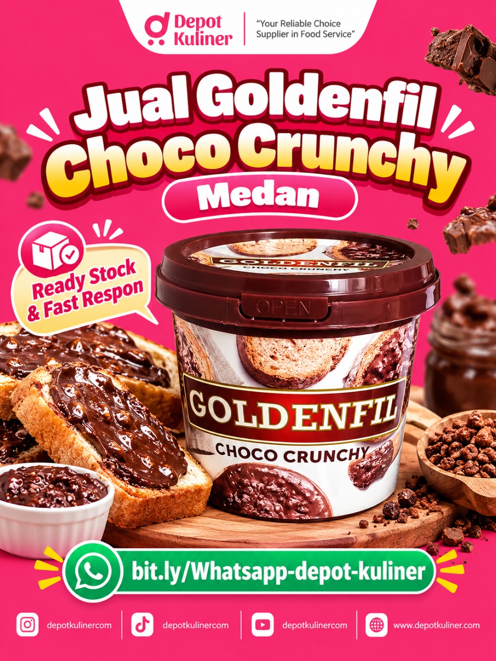 Jual Goldenfil Choco Crunchy Medan
