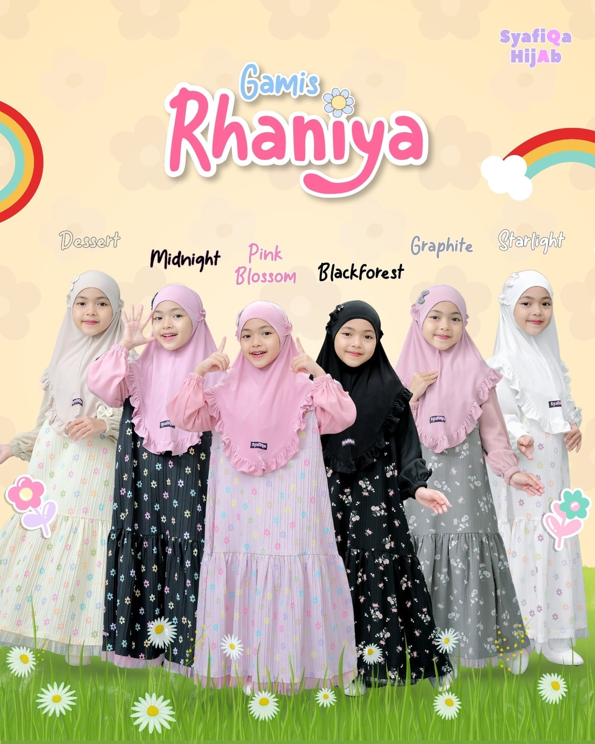 Gamis rhaniya syafiqa hijab