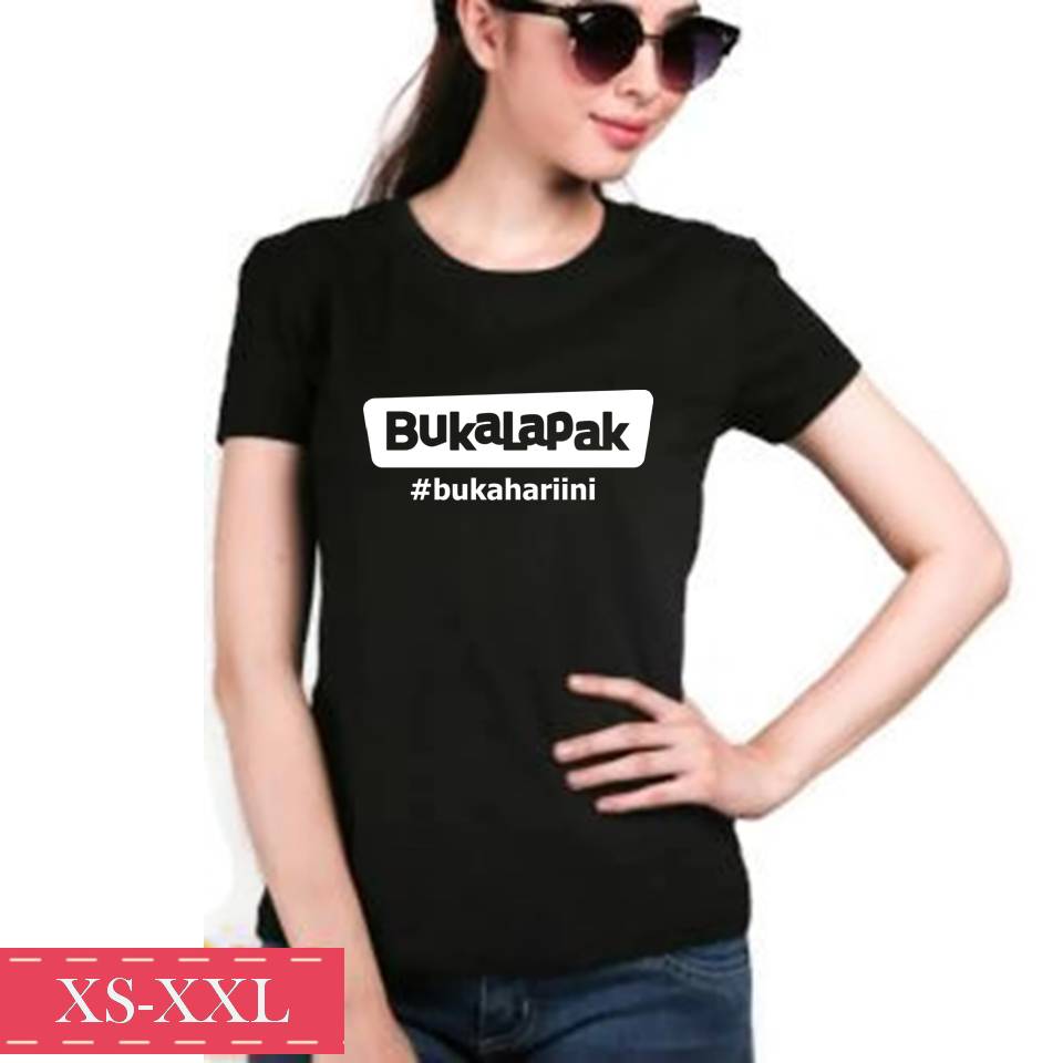  Kaos  Bukalapak Buka Hari Ini Hitam  Sablon  Putih XS 6XL 