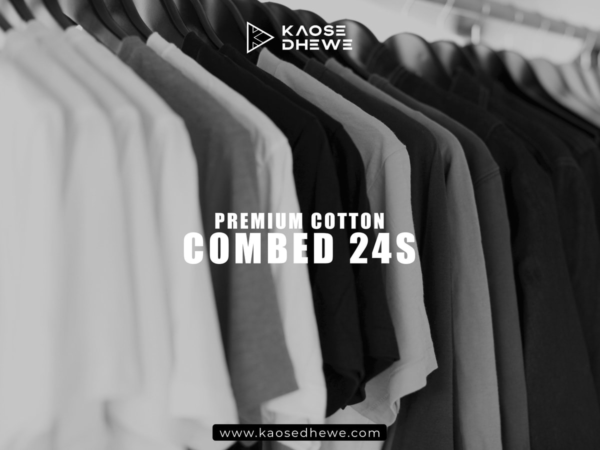 Kaos sablon dengan bahan berkualitas premium, Cotton Combed 24s